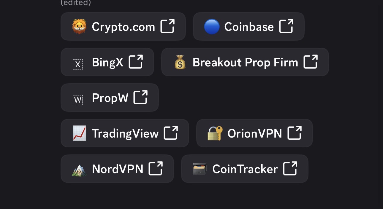 Community partner links including Breakout Prop Firm